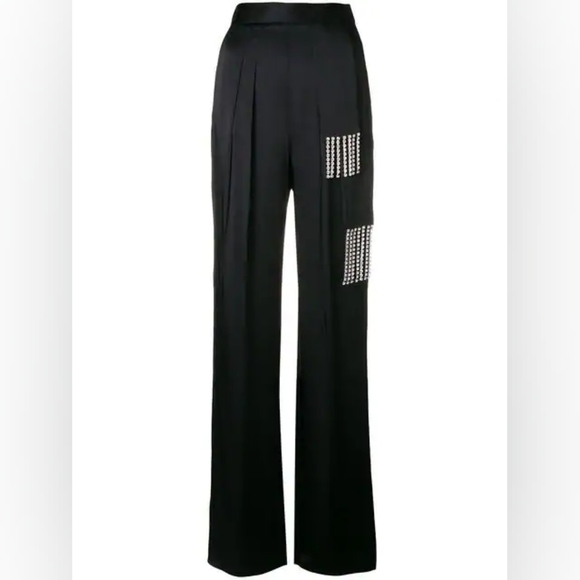 NWT Christopher Kane pants with crystal embelished belt